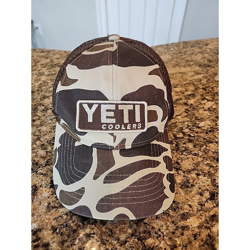 Yeti‎ Coolers Trucker Duck Camo Hat Mesh Snapback Camouflage Brown Hat